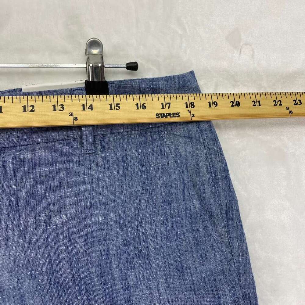 LOFT Women´s Bermuda Short Petite Blue Cotton Spandex Pockets Sz 14P - Picture 8 of 10